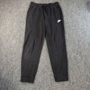 Nike Mens Sportswear Club Fleece Joggers Black Tapered Sweatpants Size Small